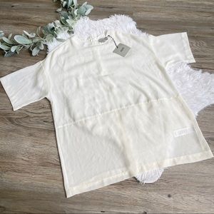 ASOS Chiffon Blouse Sheer Hem NWT 4